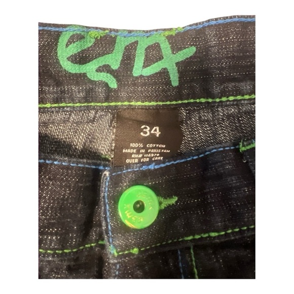 Vintage Y2K ESMX Embroidered Wide Leg Shorts Size 34 EF2 - Picture 3 of 6